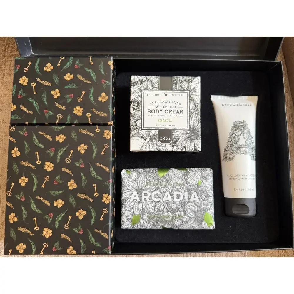 The William Beekman 1802 Bounty Box Goat Soap Lotions Cremes Skincare Gift Set